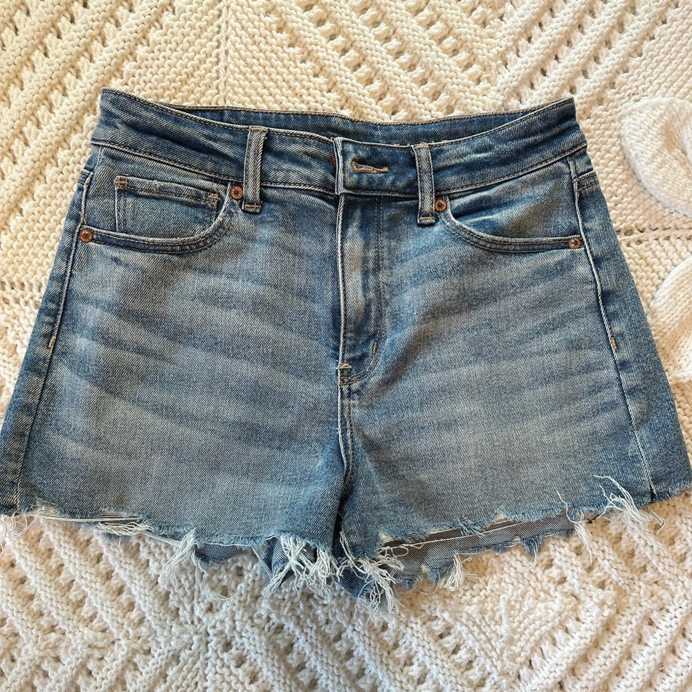 AE Stretch Denim Mom Shorts